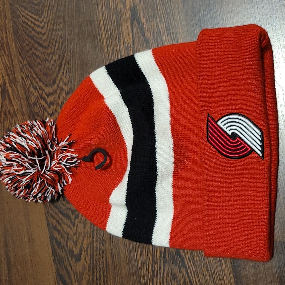 New Portland Blazers pom pom beanie.